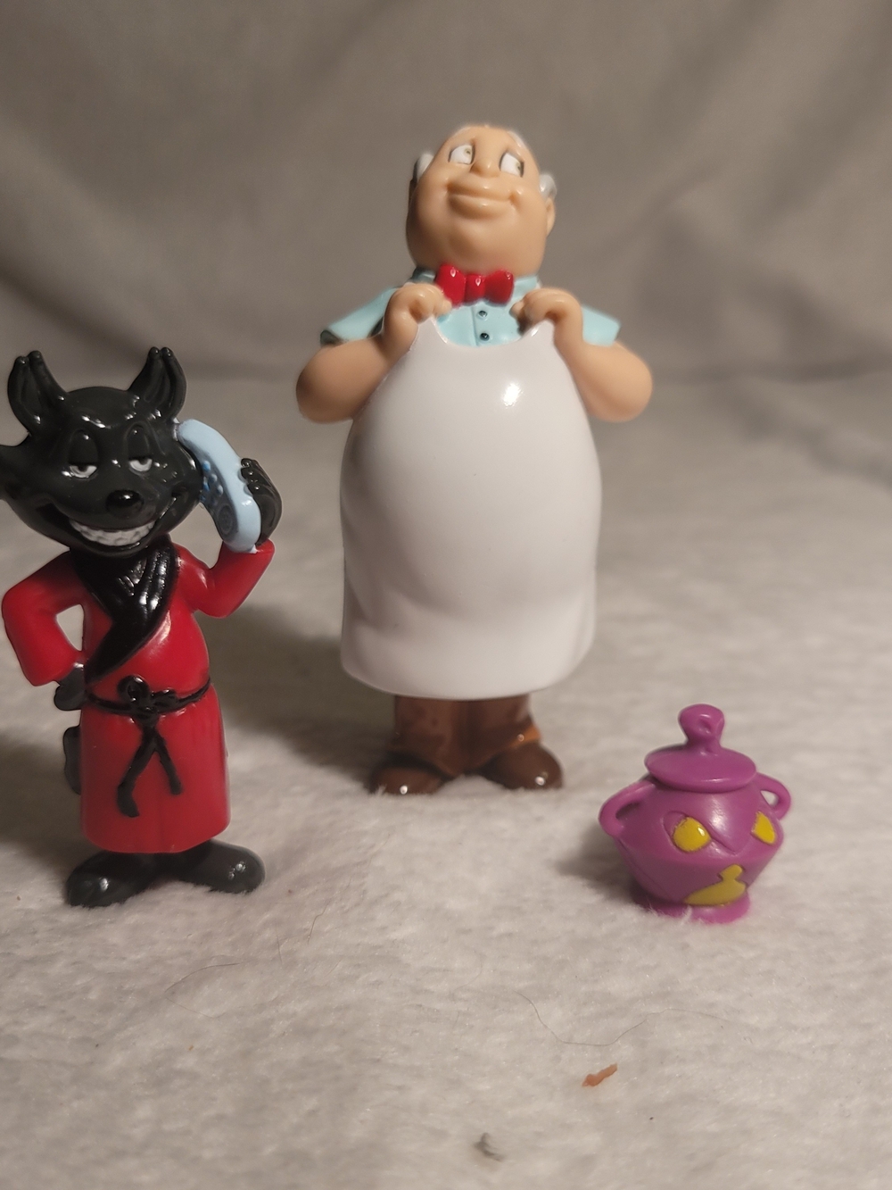 Sabrina the teenaged witch animated  Chef & Salam Figurines with Purple Teapot